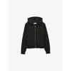 Prada Kapuzenpullover Aus Baumwolle Mit Reissverschluss In Black