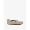 Prada Women Suede Driving Loafers In Grey