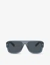 Prada Womens Grey Pr 22ys Pilot-frame Acetate Sunglasses In Grey