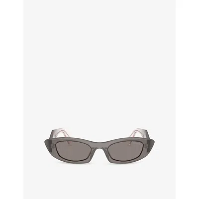 Prada Womens Grey Pr B16s Cat-eye Acetate Sunglasses In Gray