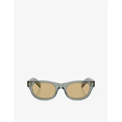 Prada Womens Grey Pr C09s Cat-eye Acetate Sunglasses In Gray