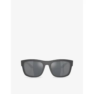 Prada Womens Grey Ps 01zs Pillow-frame Nylon Sunglasses
