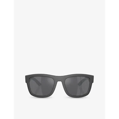 Prada Linea Rossa Womens Grey Ps 01zs Pillow-frame Nylon Sunglasses