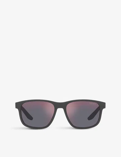 Prada Ps06ys Solar Butterfly-frame Acetate Sunglasses In Grey