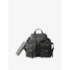 Prada Womens Grey Re-nylon Medium Woven Backpack In Gray