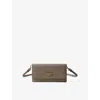Prada Womens Grey Saffiano Mini Leather Shoulder Bag In Gray