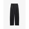Prada Womens Grey Straight-leg Wool Flannel Trousers In Gray