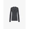 Prada Superfine Wool Crew-neck Sweater In Grey