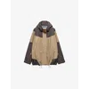 Prada Womens Grey Technical Hooded Woven Blouson Jacket