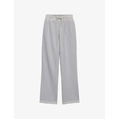 PRADA WOMENS GREY WIDE-LEG COTTON-FLEECE JOGGING BOTTOMS XS