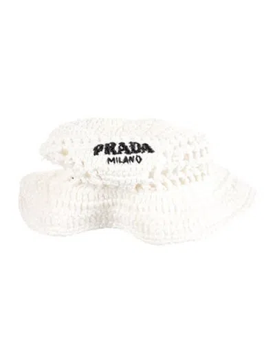 Pre-owned Prada Womens Hat In White