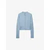 Prada Woman Blue Knitwear In Light Blue