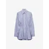 Prada Striped Shirt Shirt And Blouse Multicolor In Light Blue