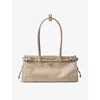 Prada Womens Neutral Brand-plaque Medium Leather Shoulder Bag In Neutral