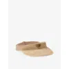 Prada Triangle-logo Crochet Visor In Neutral