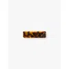 Prada Womens Neutral Branded Tortoiseshell-pattern Metal Hairclip In Neutral
