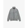 Prada Jacket High Collar Elastic Cuffs Hem In Gray