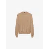 Prada Womens Neutral Elbow-patch Regular-fit Cashmere Jumper In Neutral