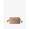 Prada Small Leather Shoulder Bag In Neutral