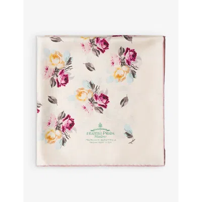 Prada Women's Printed Silk Twill Scarf In Neutral