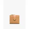 Prada Womens Neutral Logo-plaque Bifold Leather Card Holder In Neutral