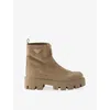 Prada Chunky Sole Ankle Boots With Pull Tab In Brown