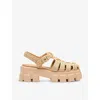 Prada Monolith Sandals In Neutral