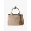 Prada Womens Neutral  Jardinière Mini Cotton-canvas Top-handle Bag
