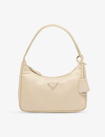 PRADA WOMENS NEUTRAL RE-NYLON NYLON SHOULDER BAG