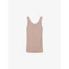Prada Ribbed Knit Top In Neutral