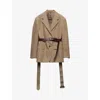 Prada Single-breasted Twill Blazer In Neutral