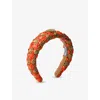 Prada Womens  Branded Crochet Headband
