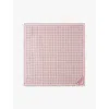 Prada Womens Pink Branded Paisley-pattern Square Silk Scarf In Pink