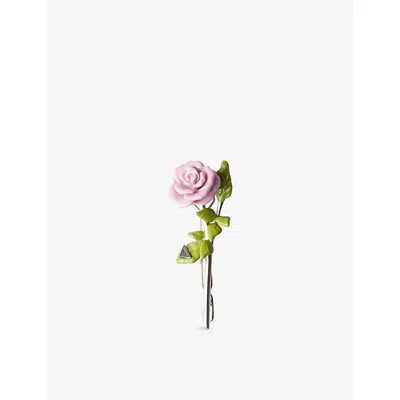 Prada Enamelled Metal Hair Clip In Petal Pink