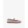Prada Logo Details Ballet Shoes In Powder