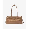 Prada Womens Powder Brand-plaque Medium Leather Shoulder Bag
