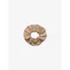 Prada Womens Powder Re-nylon Logo-plaque Woven Scrunch In Brown