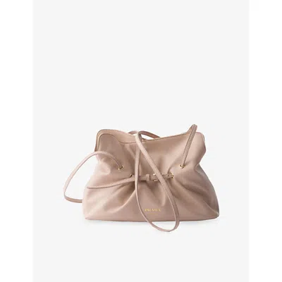 Prada Womens Powder Small Dada Leather Shoulder Bag In White