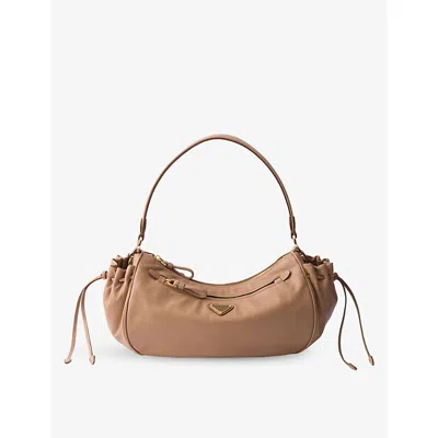 Prada Womens Powder Small Leather Hobo Bag In Purple
