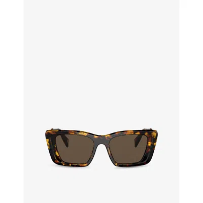 Prada Womens Pr 08ys Butterfly-frame Acetate Sunglasses