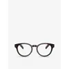 Prada Womens Brown A14v Oval-shape Acetate Sunglasses In Brown