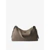 Prada Womens Grey Aimée Large Leather Shoulder Bag In Gray
