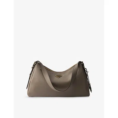 Prada Womens Grey Aimée Large Leather Shoulder Bag In Gray