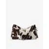 Prada Womens White Aimèe Medium Printed Leather Shoulder Bag In Animal Print
