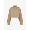Prada Long-sleeved Zipper Casual Jacket In Neutral