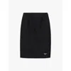 Prada Wool-silk Tricotine Pencil Skirt In Black