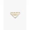 Prada Womens Neutral Brand-plaque Triangle Acrylic Claw Clip