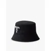 Prada Womens Black Re-nylon Recycled-polyamide Bucket Hat In Black