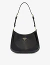 Prada Cleo Patent Leather Shoulder Bag In Black