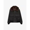Prada Fur-collar Blouson Jacket In Black